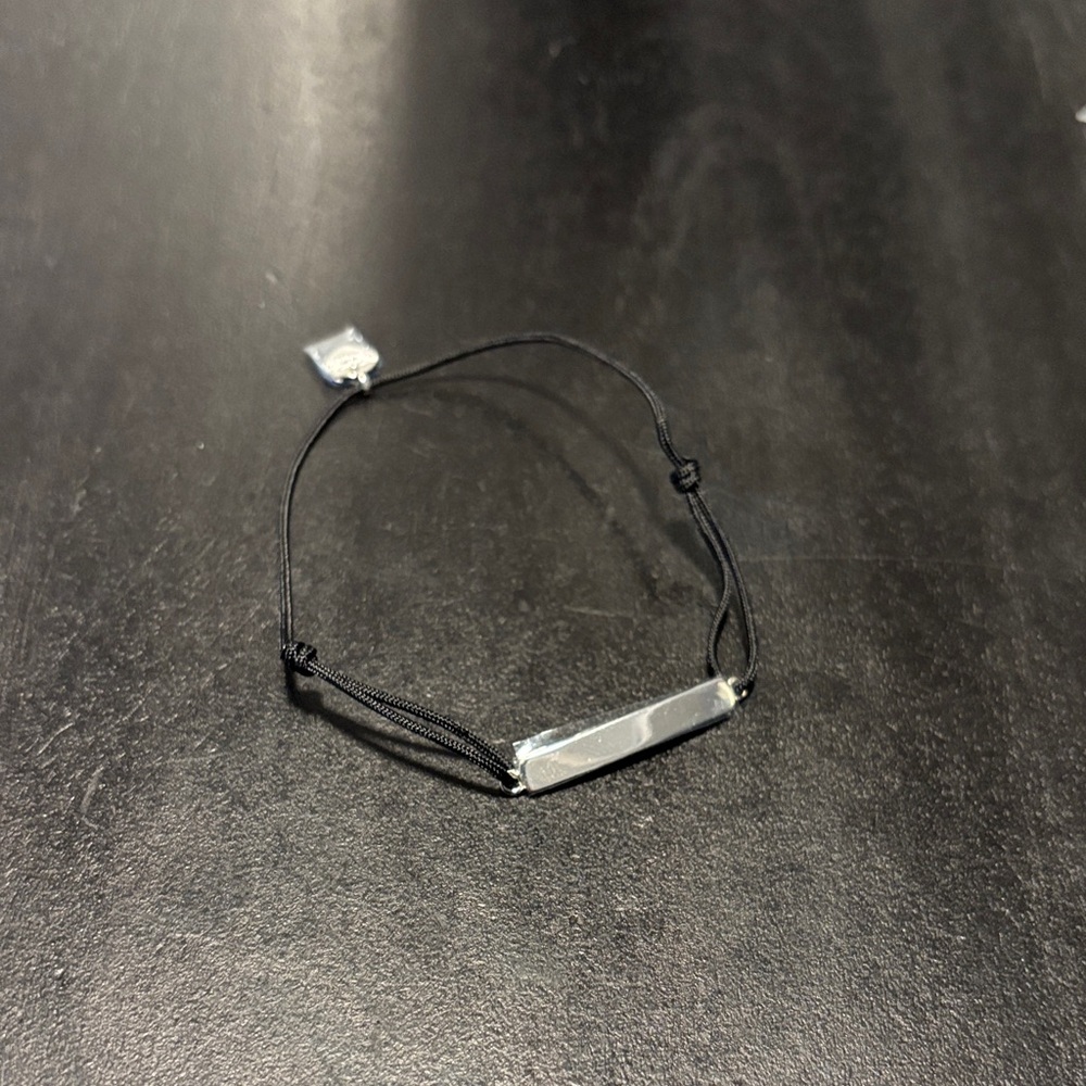 Thomas Sabo Silver Bracelet with Black Cord